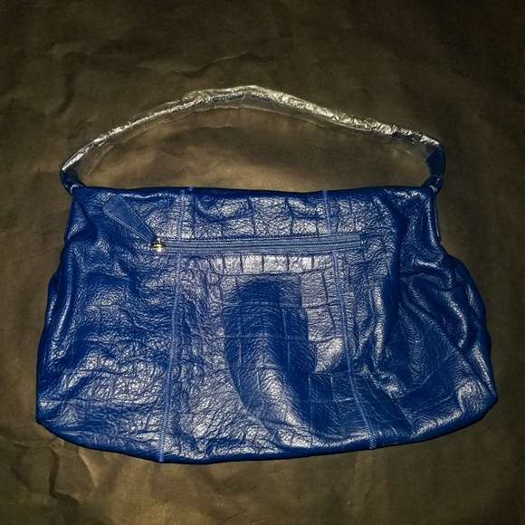 CHI by Falchi | Carlos Falchi Blue Handbag Tote - Picture 2 of 8